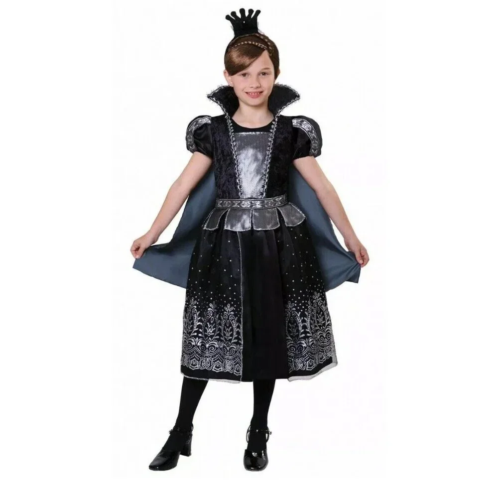 Girls' Gothic Queen Halloween Costume Dress Size Medium 10-12 Years